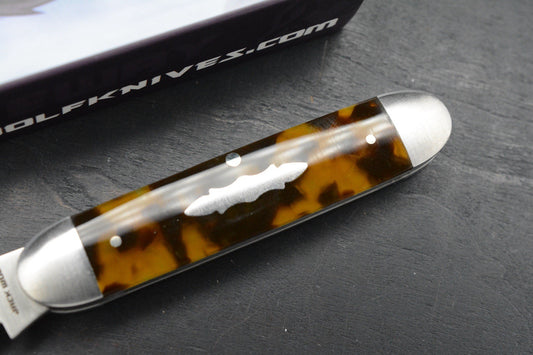 NEW Jack Wolf Gateway Equal End - Tortoise Shell Kirinite /Belt Satin Spearpoint