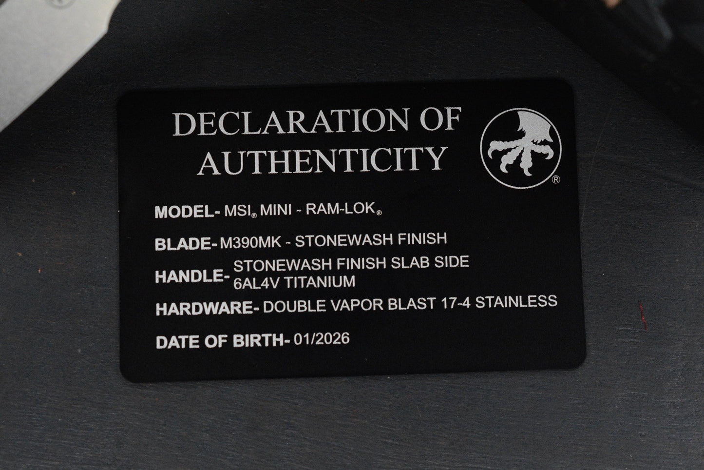 RARE Microtech MSI MINI -  Marfione Selects / Smooth Titanium w/ John Wick Pack