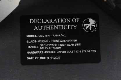 RARE Microtech MSI MINI -  Marfione Selects / Smooth Titanium w/ John Wick Pack