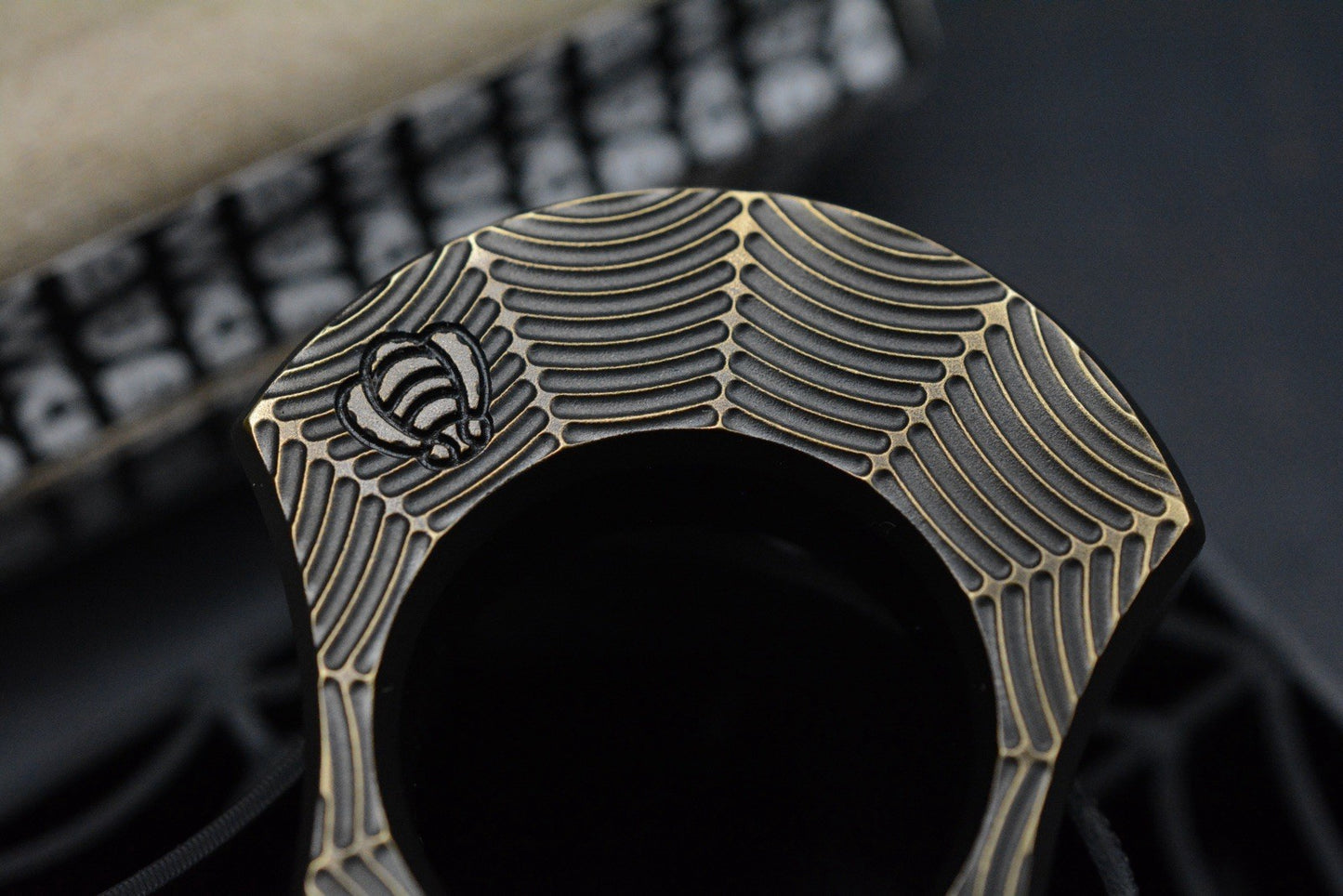 NEW Wkrmn Bonehead Spider Bite - Spider Web Design Brass w/ Brass Bead
