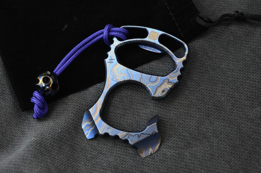 NEW Triple Aught Design Rook TAD Edition SW Blue Ti Bottle Opener w/ Bead