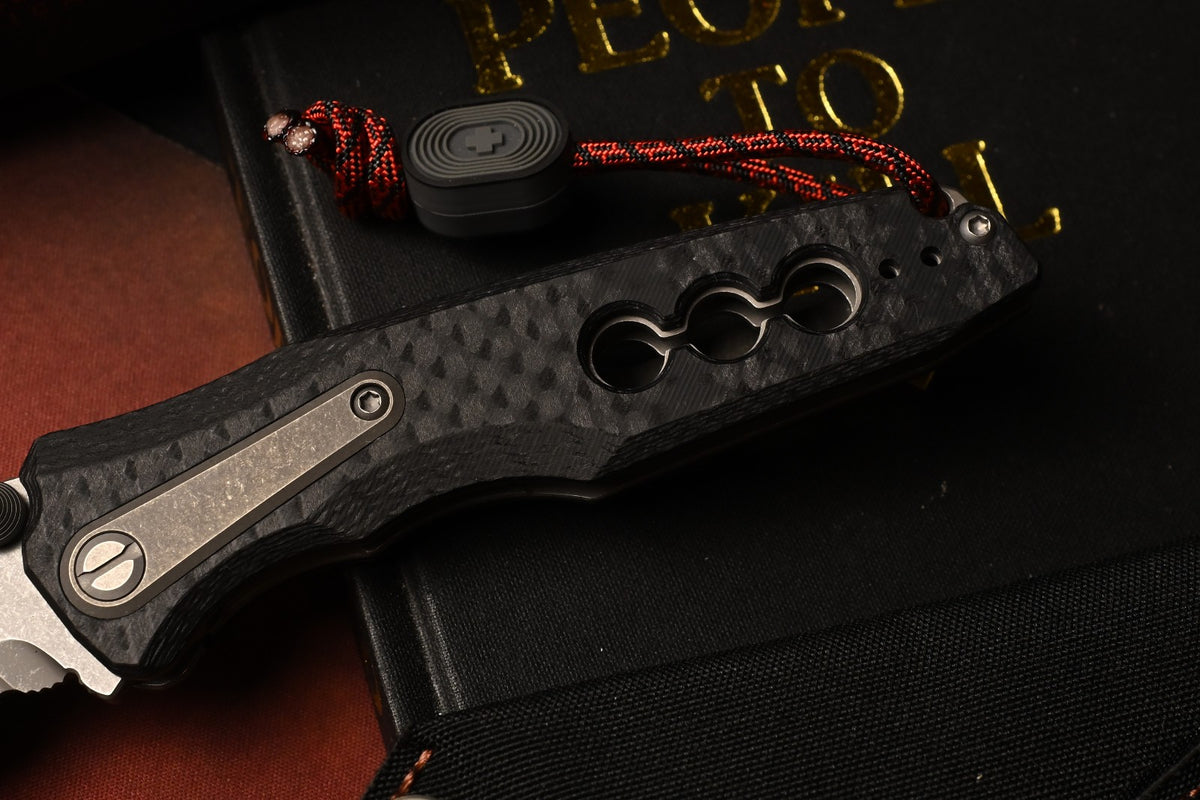 NEW Thermal Tactical Ambient Plasma - Carbon Fiber / Black G10 4” M390 w/ Bead