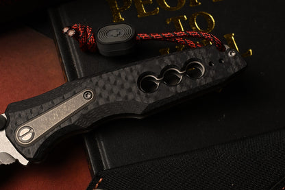 NEW Thermal Tactical Ambient Plasma - Carbon Fiber / Black G10 4” M390 w/ Bead