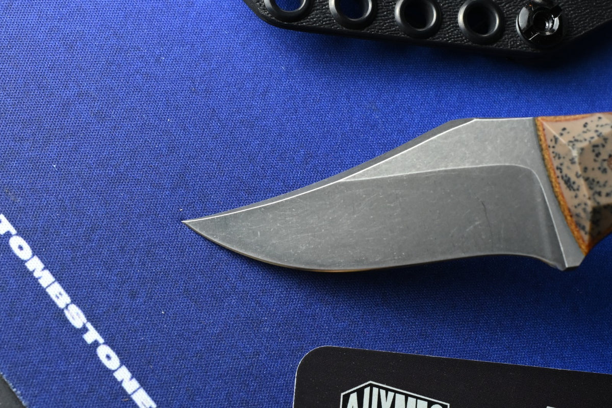 CUSTOM Auxiliary MFG Pocket Bowie - Light Blue G10 / GripX Darkwash AEB-L
