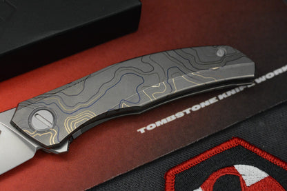 NEW Shirogorov x Triple Aught - Q M390 Stonewash Ti Lasered Topo 1 Of 5 Made