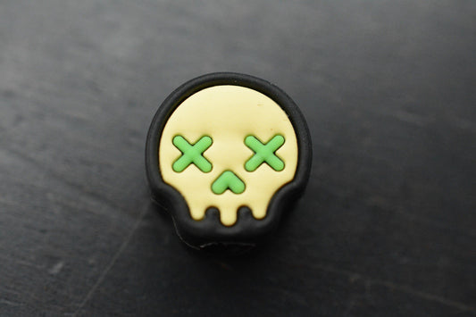 NEW Wkrmn Design - Skull PVC Bead - Black/ Tan/ Green