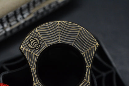 NEW Wkrmn Bonehead Spider Bite - Spider Web Design Brass w/Custom Molar Bead