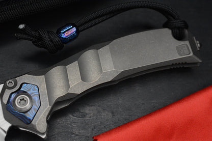 NEW Custom Knife Factory x Marfione Ratax Integral Ti/ M398 / Timascus Pivot