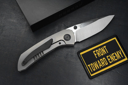 NEW Dalibor Bergam Asgard Ti Integral Handle / DLC Accents / M390 Blade w/ Patch