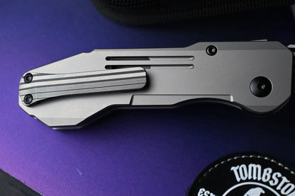 NEW Winterblade Fusion - Natural Titanium Scales w/ Laser Bacon M390 Blade