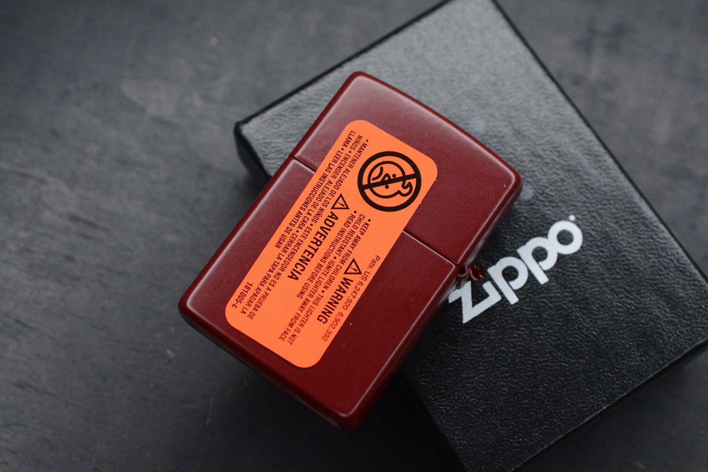 RARE CUSTOM ZIPPO x Microtech Knives - Burgundy Lighter BNIB 1/1 Discontinued