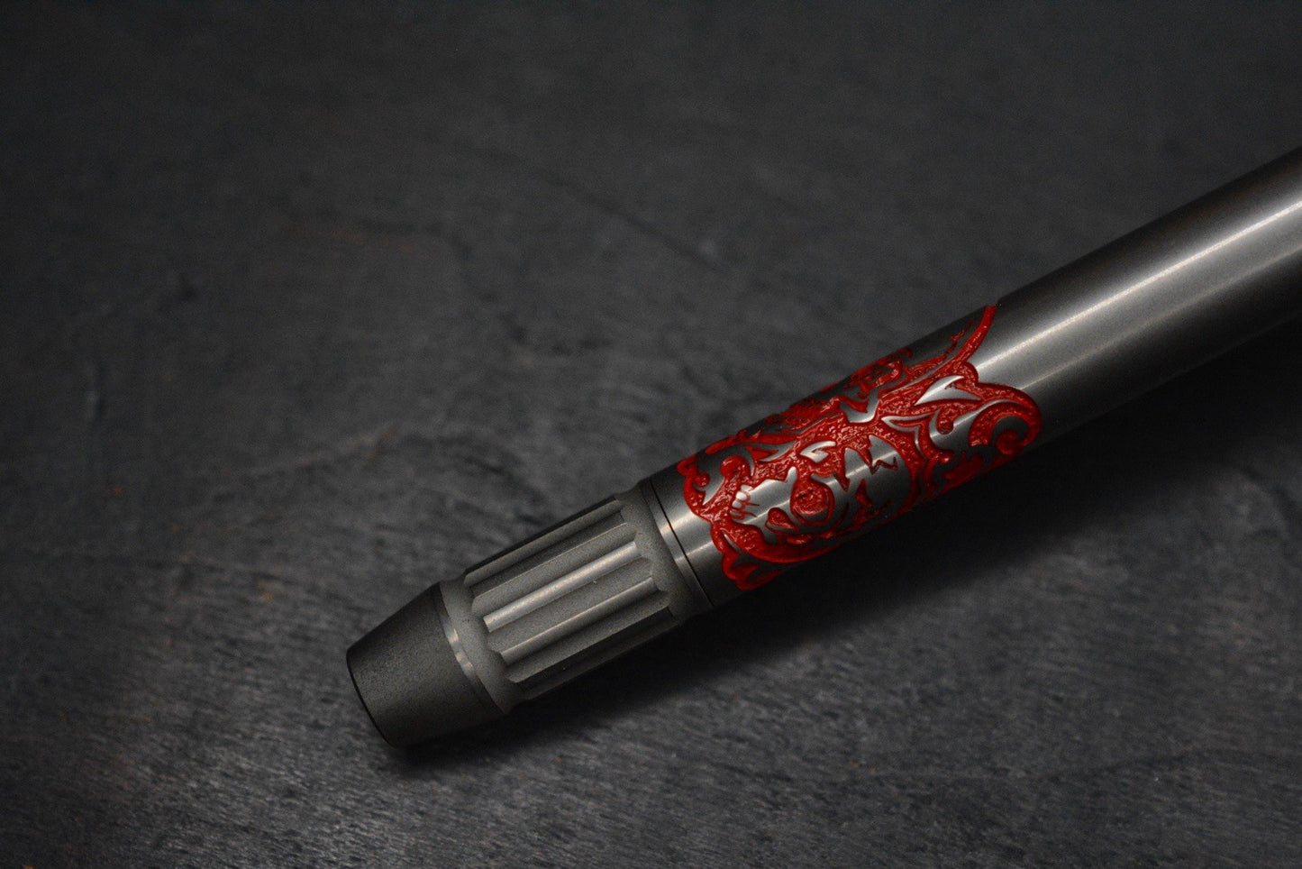 NEW Ti2 Design x Borka Blades Boltliner - Red Skulls Full Size Pen
