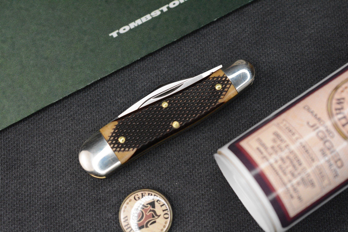 NEW Great Eastern Cutlery - Geppetto Whittler Chocolate Checkered Richlite