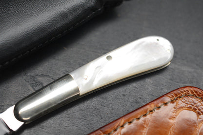 RARE++ Joe Kious Slipjoint Mother Of Pearl / Engraved Lock Back / Bolsters