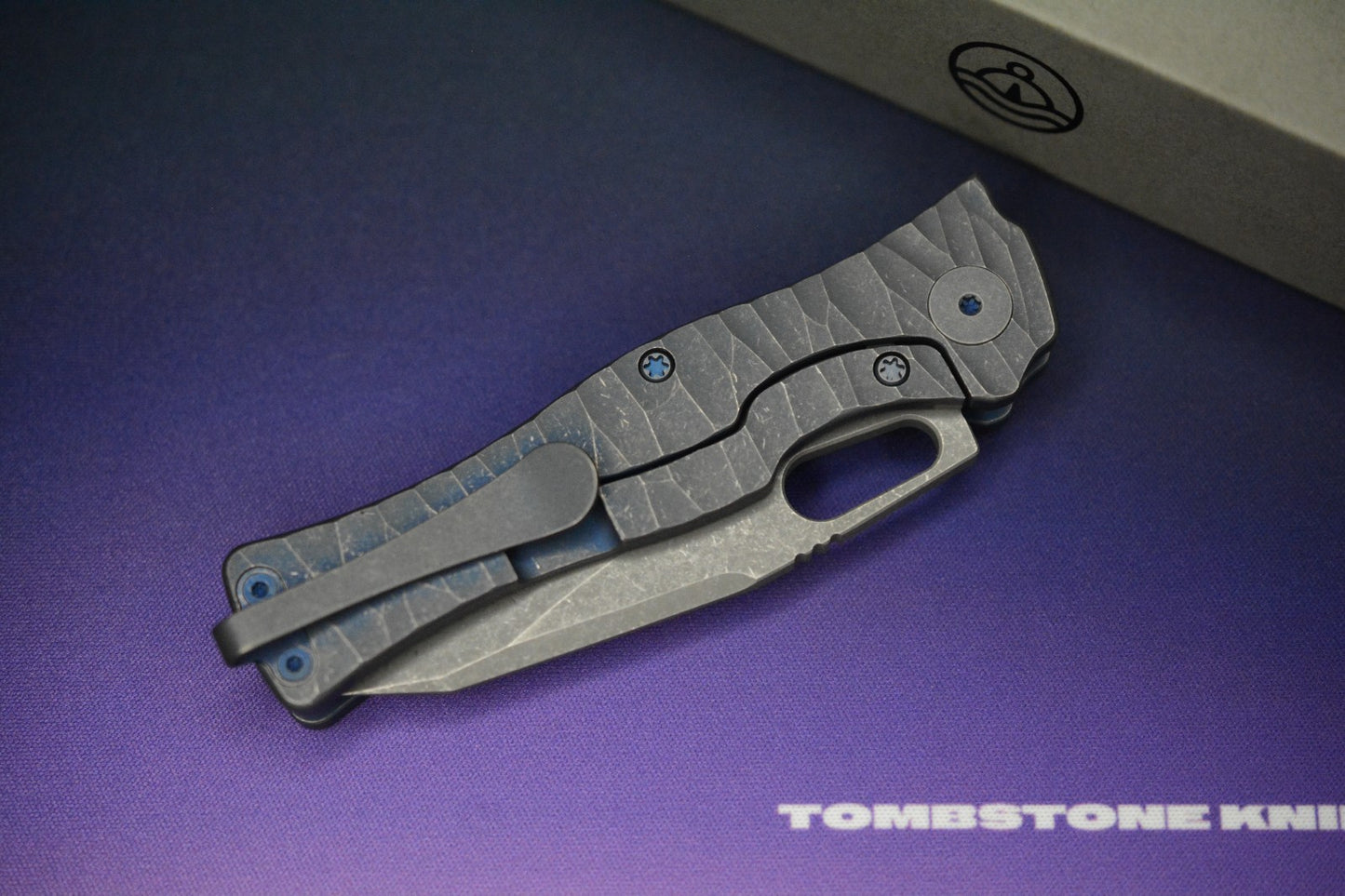 NEW Urban EDC x Demko Castellan N/F - Acid Etched Vanax / Blurple Rock Ti