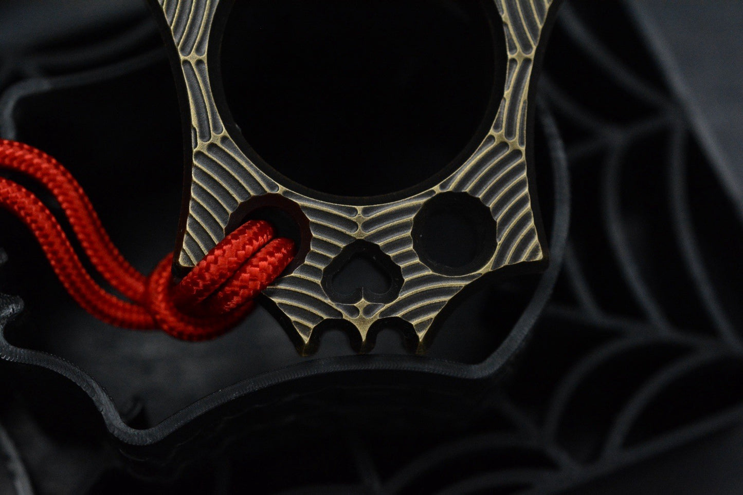 NEW Wkrmn Bonehead Spider Bite - Spider Web Design Brass w/Custom Molar Bead