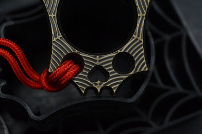 NEW Wkrmn Bonehead Spider Bite - Spider Web Design Brass w/Custom Molar Bead