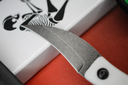 RARE Ed’s Manifesto & Sneakreaper Elvia Field Knife - White / Acid Stonewash