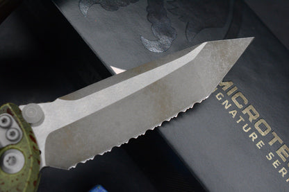 NEW Microtech SOCOM Elite T/E Full Serr Outbreak w/ Fallout Patch Pack & Bead