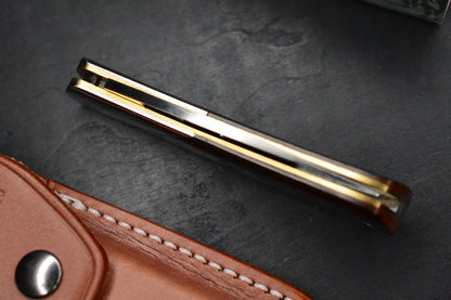 RARE++ Al Mar Denali Top Gun Cocobolo Handles SS Bolsters w/ Leather Sheath