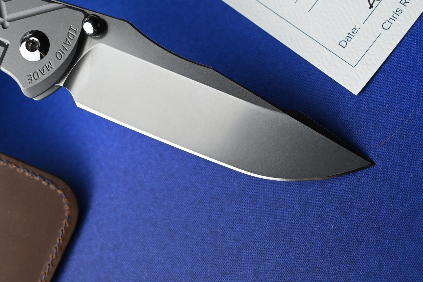 NEW Chris Reeve Umnumzaan - Glass Blasted / DP Magnacut w/ Custom Flag Clip