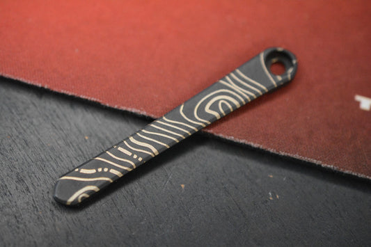 CUSTOM RGT V2 Black/ Gold Topo Titanium Pocket Clip For Chris Reeve Knives