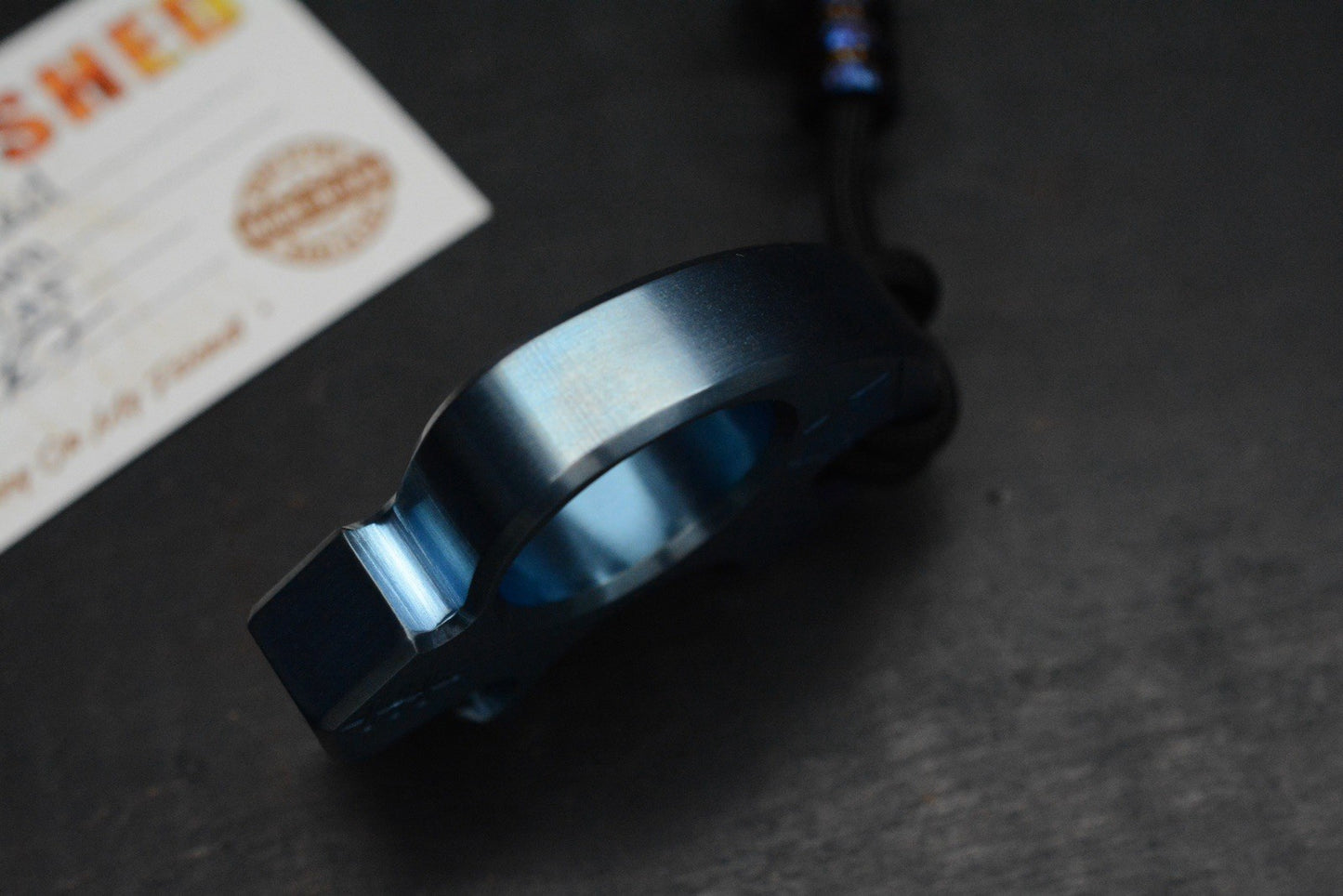 NEW Copper Shed Shed Head V6 Ano Ti Bottle Opener w/ Timascus Bead Re Microtech