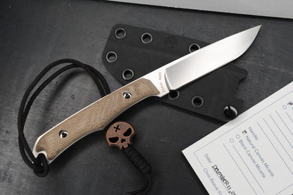 NEW Chris Reeve Inyoni Fixed Blade 3.78”Magnacut / Natural Micarta w/ Necro Bead