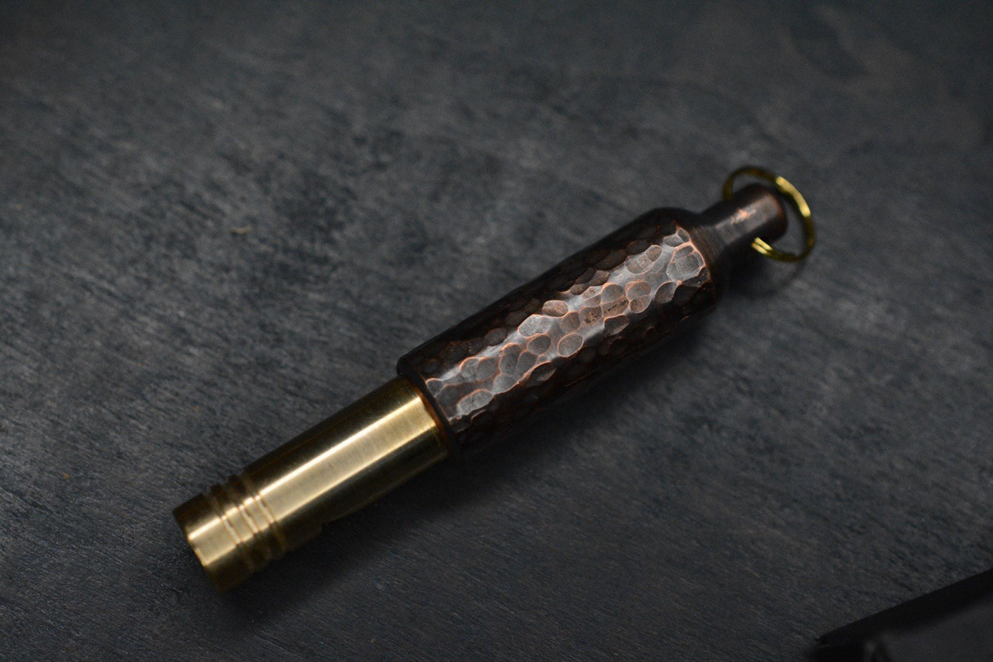 NEW Urban EDC x Fiddle Foundry Hammered Copper Brass Custom Whistle