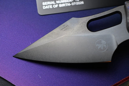 NEW Microtech Marfione Selects Stitch - Purple Haze CF / DLC w/ Zirc Bead