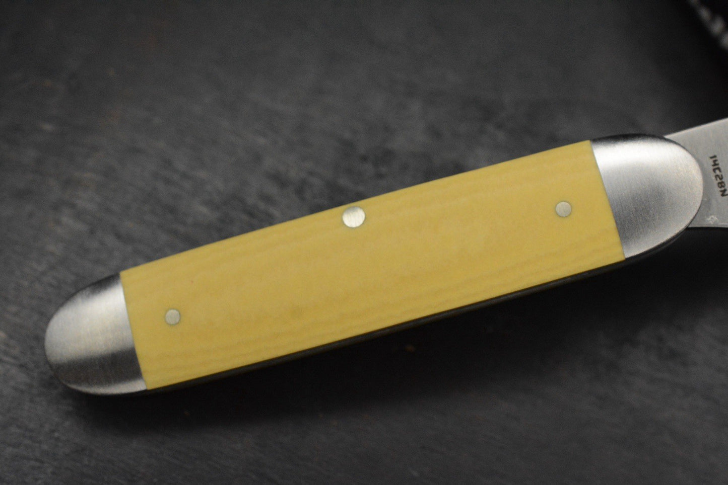 NEW Jack Wolf Knives Gateway Equal End Antique Ivory Paper Micarta / Satin Blade