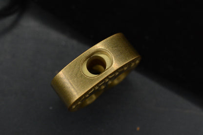 RARE ZF Designs XL Brass Jack o’ Lantern Bead / Sunburst Pattern Re Playge NGMCo