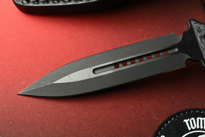 RARE Heretic Mini Nephilim Fixed Blade - Black DLC MagnaCut / Carbon Fiber