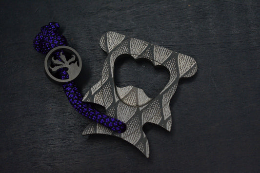 NEW Monterey Bay Hammerhead Bottle Opener - Titanium 2”x2” w/ Claw Bead