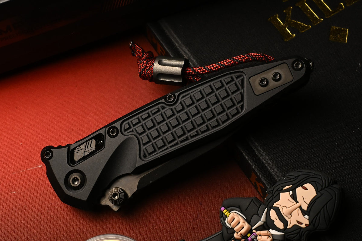 NEW Microtech Socom Ram-Lok DLC Shadow Black Frag S/E w/ John Wick Pack & Bead