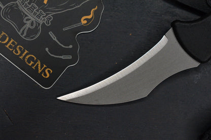 NEW Kopis Designs x Ed Calderon L-Via Field Knife Matte 154CM w/ Trainer & Patch