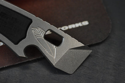 NEW Lynch NW Best Case Scenario Pry - SW Ti / Black Micarta Inlays w/ TKW Bead