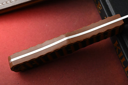 NEW Jack Wolf Vampire Hunter Mainline - Mountain Tiger G10 w/ Leather Sheath