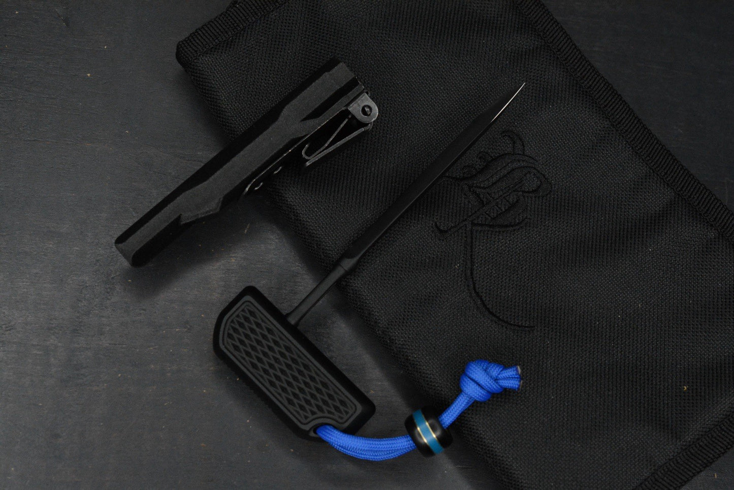 NEW Bastanelli Creations Ventilation Black PVD DC53 Spike w/ Micarta Bead