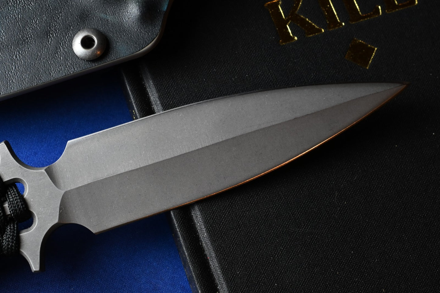 RARE Jed Hornbeak Custom Paracord Fixed Blade - 4.5” 3V w/ Poison Bead & Sheath