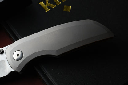 RARE Dalibor Bergam Arrakis - Titanium Zirablast / Satin S90V Blade SN# 10