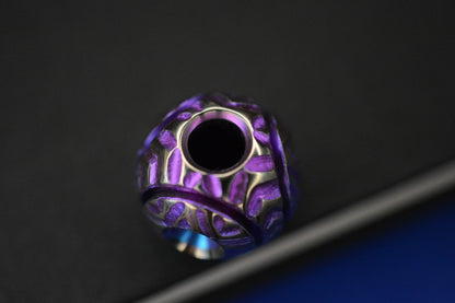 RARE Renaissance Creations Engraved Anodized Ti Bead Re Microtech