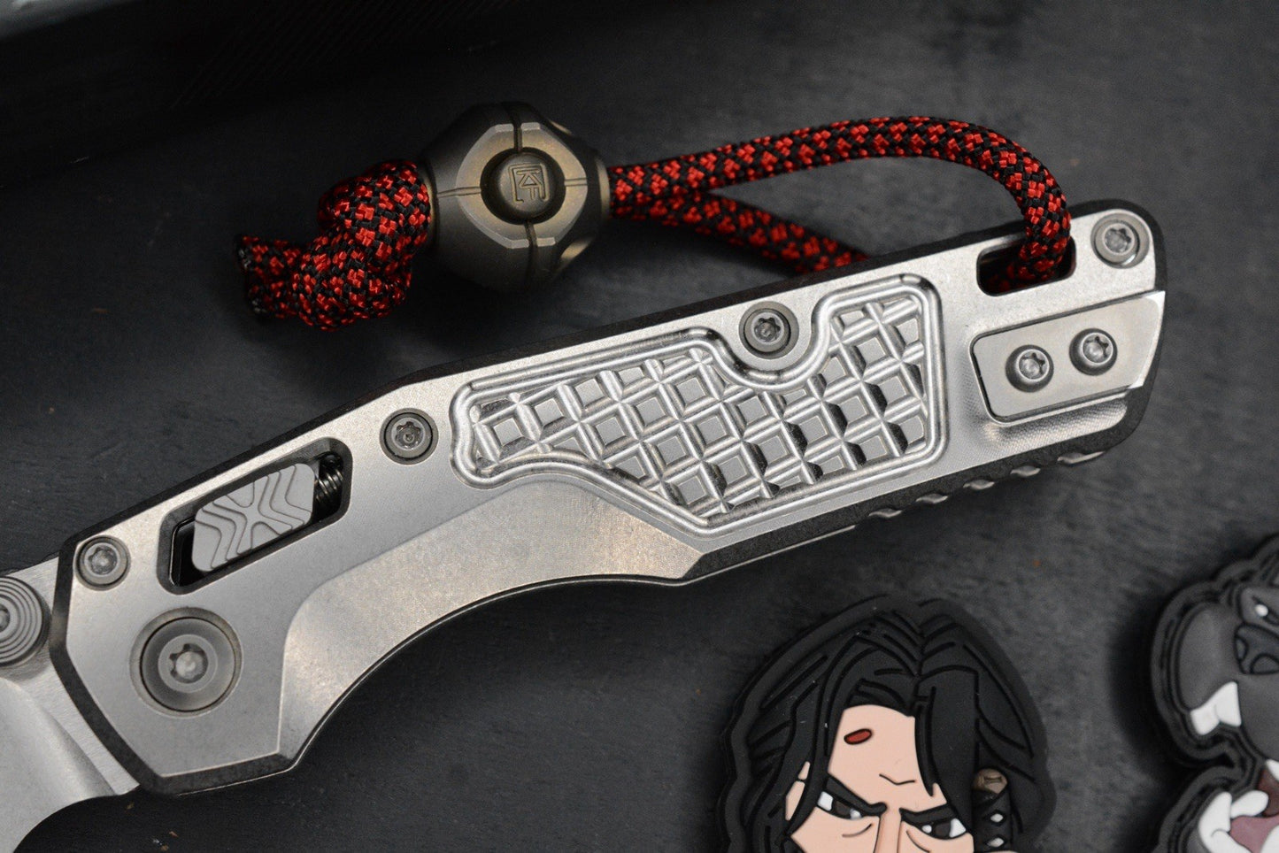RARE Microtech MSI MINI - Ti Frag Handle/ Brz Accents w/John Wick Pack & CH Bead