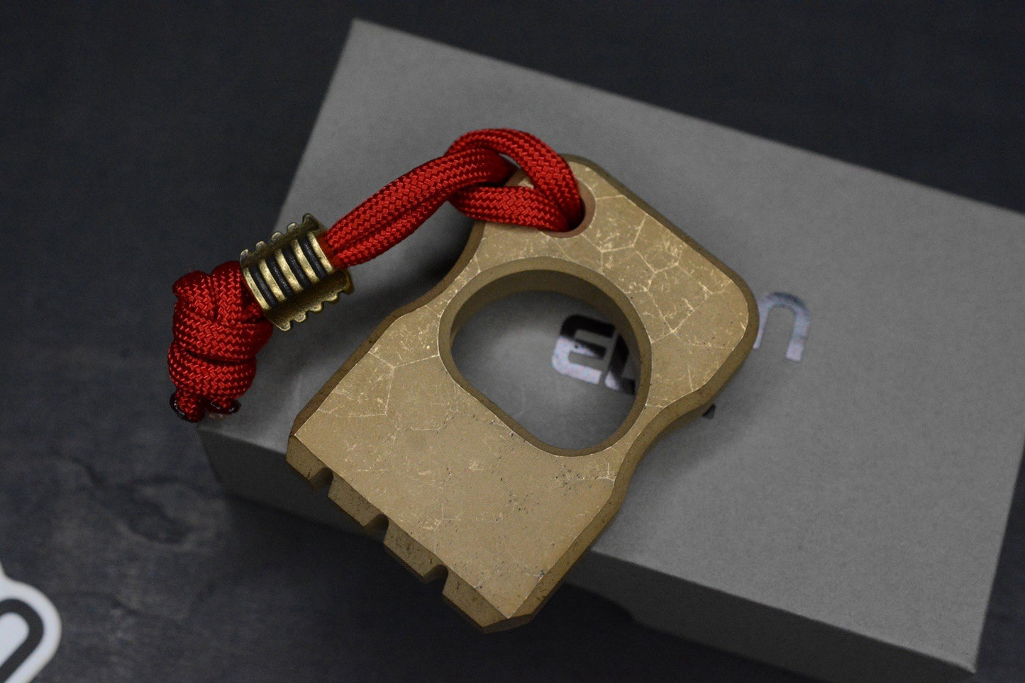 NEW Urban EDC x CadLab Fist Bump Bottle Opener Dark washed Brass w/Radiator Bead