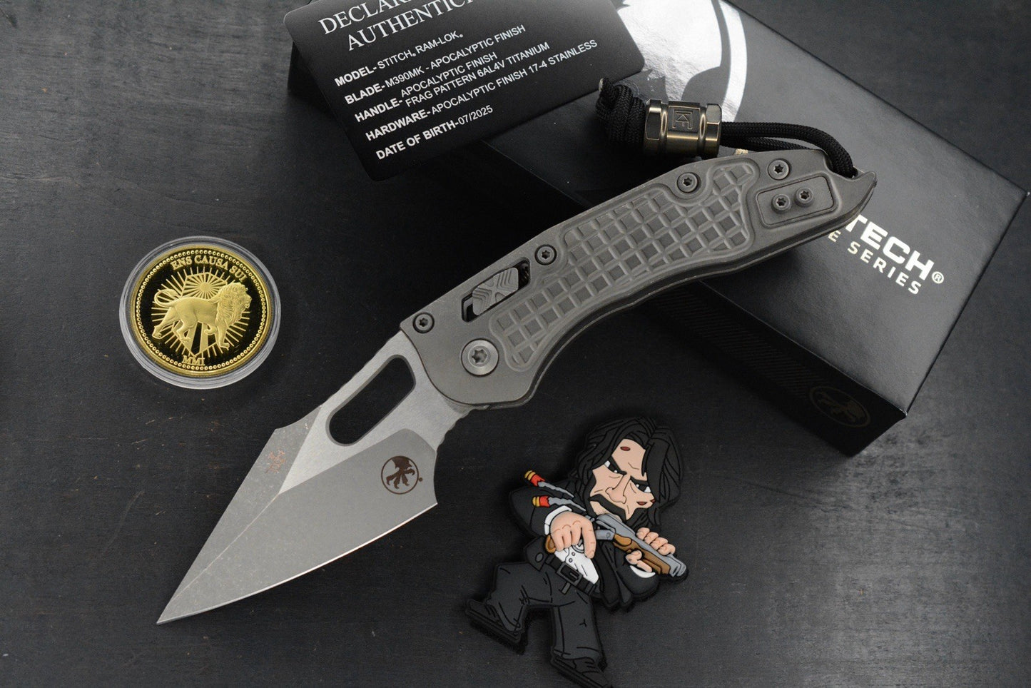 NEW Microtech Manual Stitch Marfione Select - Full Ti/ Frag w/ CKF Bead + More