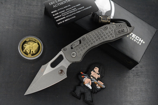 NEW Microtech Manual Stitch Marfione Select - Full Ti/ Frag w/ CKF Bead + More