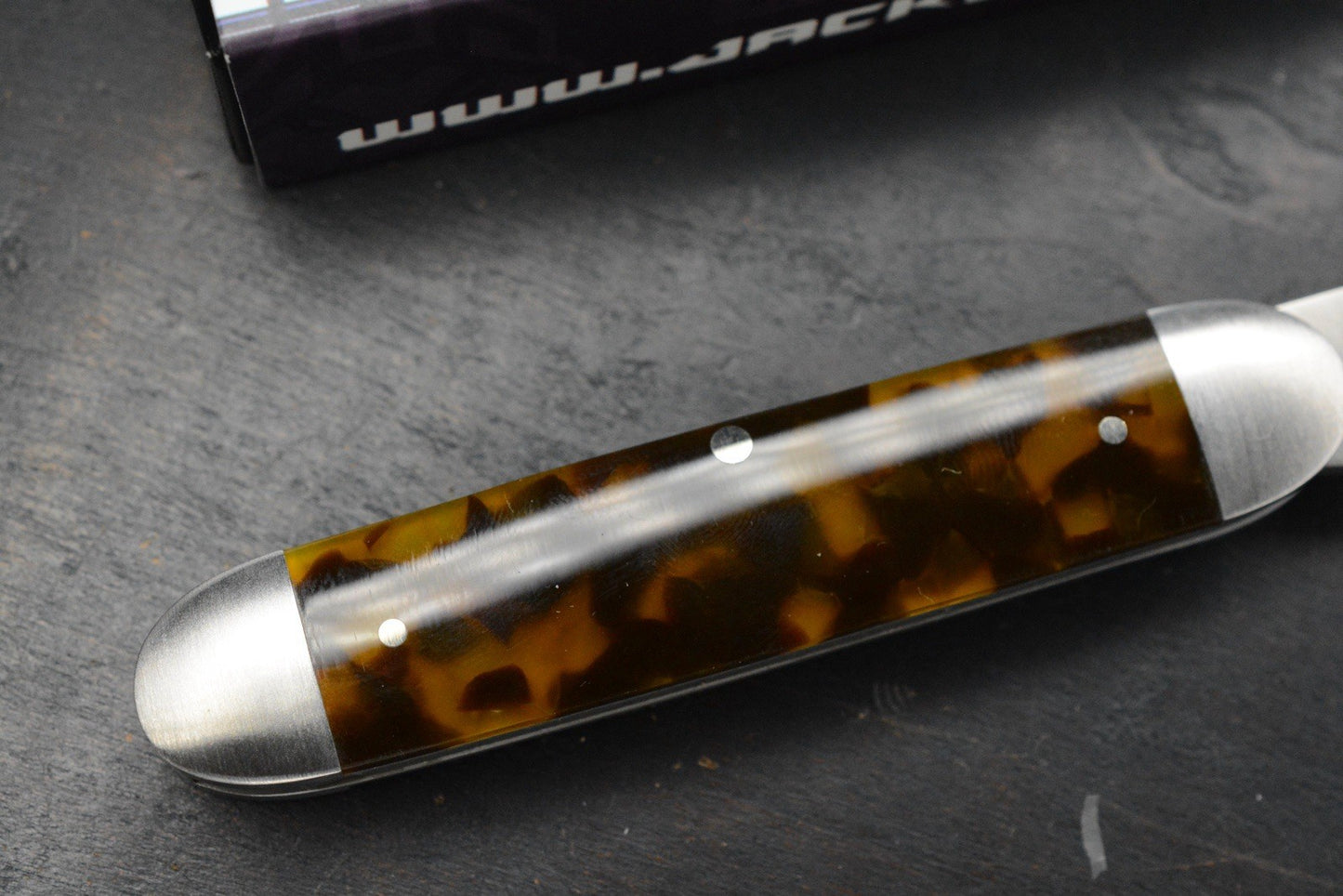 NEW Jack Wolf Gateway Equal End - Tortoise Shell Kirinite /Belt Satin Spearpoint