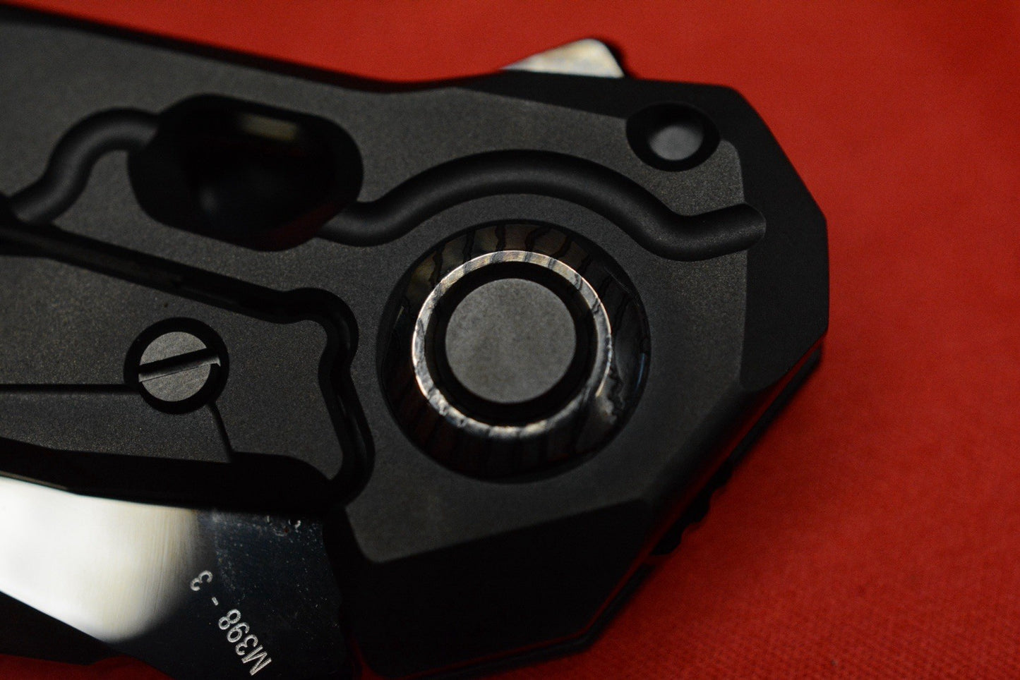 NEW Custom Knife Factory T25 DLC Milled Ti / Polished DLC M398 w/Zirc Droid Bead