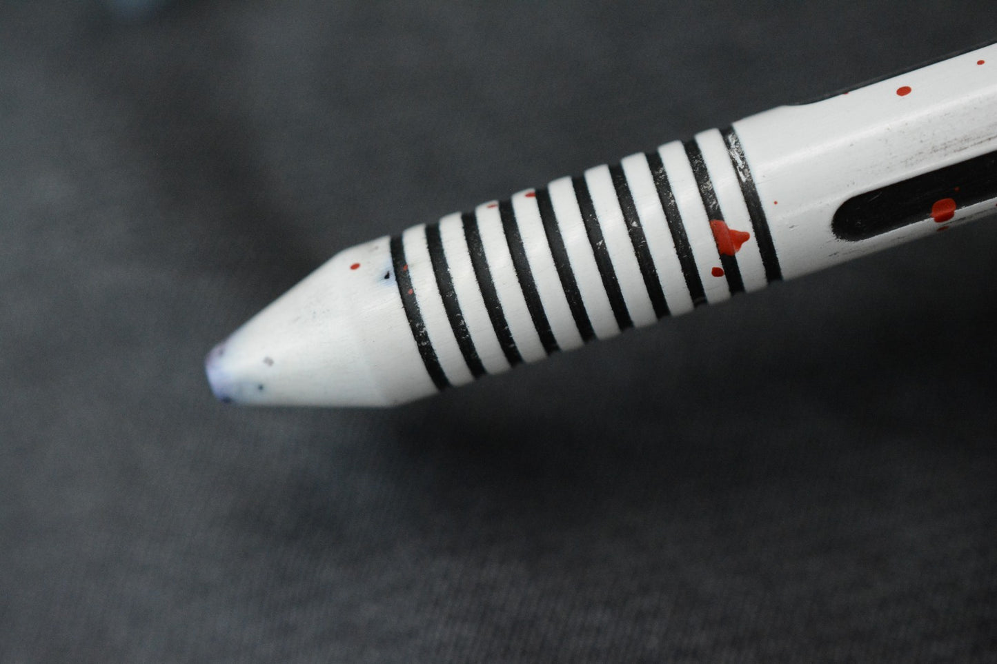 RARE Custom Fellhoelter TiBolt Pen - 5.5” Ti Engraved Stormtrooper White/ Red