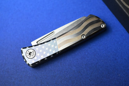 NEW American Blade Works Slip Joint - Stars & Stripes Ti Handle / Magnacut